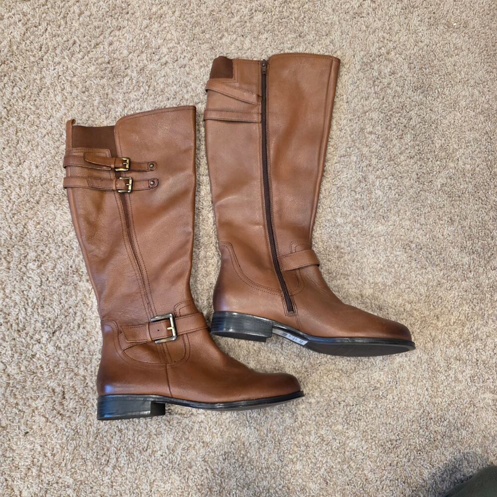 NWT Naturalizer Jessie zip up riding boots in cinnamon sz 9.5